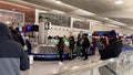 Passengers waiting at Hartsfield Jackson airport in Atlanta, GA