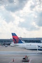 Atlanta, GA - 6-3-2023: Delta Airplane Tail