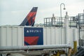 Atlanta, GA - 6-3-2023: Delta Airplane Tail