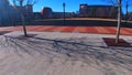 Centennial Olympic Park view of the College Football Hall of fame Royalty Free Stock Photo