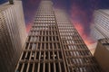 Downtown Atlanta Georgia Looking up at skyscrapers from the ground Royalty Free Stock Photo