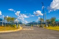 Hartsfield Jackson International Airport view of an empty parking area Royalty Free Stock Photo