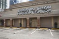 Jamison Shaw Hairdressers with boarded up windows from riots and looting the night before