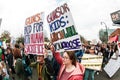 Women Carry Anti Gun Signs At March For Our Lives Royalty Free Stock Photo