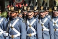 Military Academy Cadets March In Formation At Veterans Day Parade Royalty Free Stock Photo