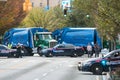 Police And Garbage Trucks Prevent Possible Terrorism Acts At Parade