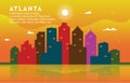 Atlanta Georgia City Building Cityscape Skyline Dynamic Background Illustration Royalty Free Stock Photo