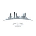 Atlanta Georgia city skyline silhouette white background