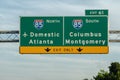 Atlanta Georgia Highway Interstate Signs Royalty Free Stock Photo