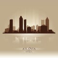 Atlanta Georgia skyline city silhouette Royalty Free Stock Photo