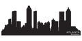 Atlanta, Georgia skyline. Detailed vector silhouette Royalty Free Stock Photo