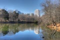 Atlanta, Georgia skyline and reflections Royalty Free Stock Photo