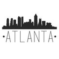 Atlanta Georgia Skyline Silhouette City Design Vector Famous Monuments