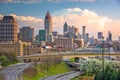 Atlanta, Georgia, USA downtown city skyline over highways Royalty Free Stock Photo