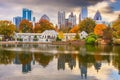 Atlanta, Georgia, USA Piedmont Park skyline in autumn Royalty Free Stock Photo