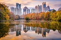 Atlanta, Georgia, USA Piedmont Park skyline in autumn Royalty Free Stock Photo