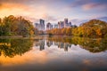 Atlanta, Georgia, USA Piedmont Park skyline in autumn Royalty Free Stock Photo