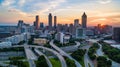 Atlanta, Georgia, USA Skyline Drone Sunset Royalty Free Stock Photo