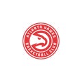 Atlanta hawks logo editorial illustrative on white background