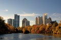 Atlanta From Piedmont Park Royalty Free Stock Photo