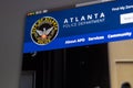 Atlanta Police Department website homepage. Close up of APD logo.