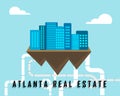 Atlanta Real Estate Apartments Represent Housing Investment And Ownership 3d Illustration