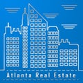 Atlanta Real Estate City Represents Housing Investment And Ownership 3d Illustration