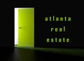 Atlanta Real Estate Door Represents Housing Investment And Ownership 3d Illustration