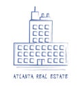 Atlanta Real Estate Icon Represents Housing Investment And Ownership 3d Illustration