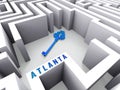 Atlanta Real Estate Key Represents Housing Investment And Ownership 3d Illustration