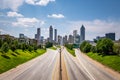 The Atlanta skyline from the Jackson Street Bridge