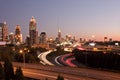 Atlanta Skyline Sunset Royalty Free Stock Photo