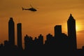 Atlanta skyline at sunset Royalty Free Stock Photo