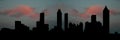 Atlanta skyline at sunset Royalty Free Stock Photo