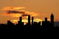 Atlanta skyline at sunset Royalty Free Stock Photo