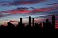 Atlanta skyline at sunset illustration Royalty Free Stock Photo