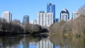 Atlanta, United States skyline with reflections Royalty Free Stock Photo