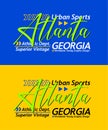 Atlanta urban calligraphy typeface superior vintage, for print on t shirts etc.