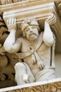 Atlante of Hercules at the Santa Croce baroque church in Lecce Royalty Free Stock Photo