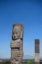 Atlantean figure at the archaeological sight in Tula Royalty Free Stock Photo