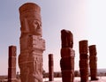 Atlantean figure at the archeological sight in Tula. Mexico Royalty Free Stock Photo