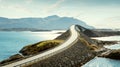 Atlanterhavsvegen atlantic ocean road in Norway Royalty Free Stock Photo