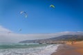 Kite surfing on the Guincho Beach in Portugal