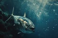 Atlantic blue tuna fish underwater Royalty Free Stock Photo