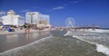 Atlantic City beach and skyline, New Jersey, USA Royalty Free Stock Photo