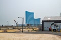 Harrahs and Borgatta casinos are seen in the background of a view of the Atlantic City sewage treatment plant