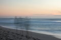 Ghost walk on the beach in Portugal