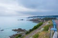 Atlantic coast and cape of Erquy, English channel, Bretagne in northwestern France Royalty Free Stock Photo