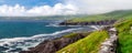 Atlantic Coastal Cliffs of Ireland on the Ring of Kerry, near Wild Atlantic Way.