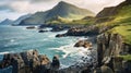 atlantic craggy coast ireland Royalty Free Stock Photo
